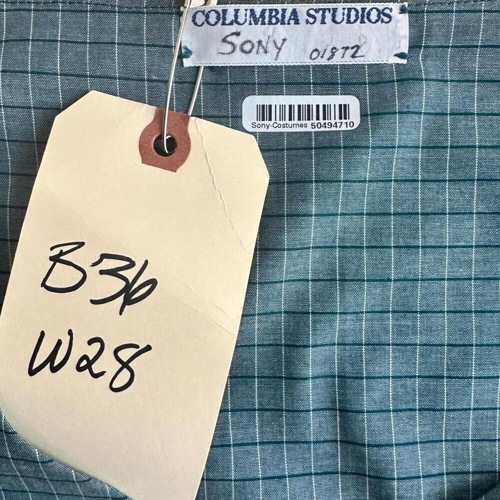 Columbia Studio 1963 Plaid Pleated Studio Wardrobe Dress Teal Grid Midi Size S - Picture 5 of 8